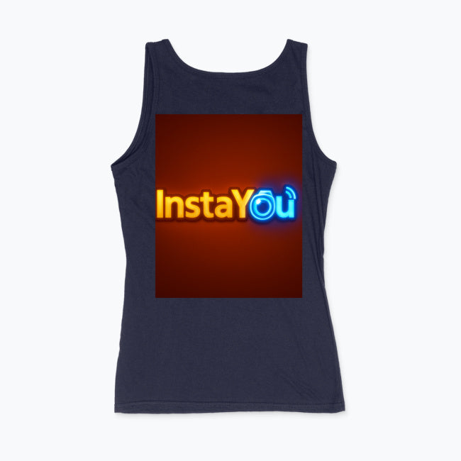 Damski tank top z nadrukiem z przodu i z tyłu – lekka forma, podwójne wrażenie (Gildan 64200L, 153 g/m²)